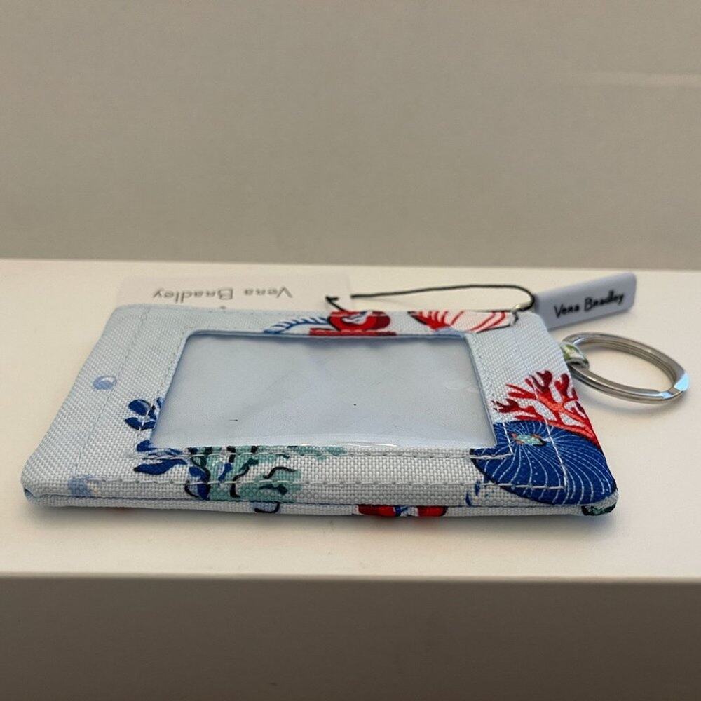 Vera Bradley Lighten Up Zip ID Case Anchors Aweigh Beach Ocean Theme - Picture 2 of 6